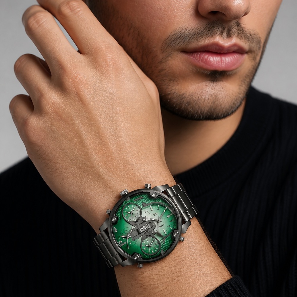New Authentic Diesel Mr. Daddy Slim Multi-Movement Stainless Steel Watch –